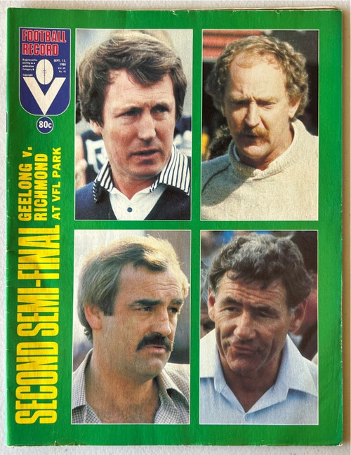 1980 VFL GEELONG V RICHMOND 2ND SEMI-FINAL FOOTBALL RECORD