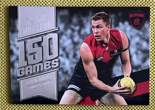 2020 AFL FOOTY STARS MILESTONE MG53 TOM McDONALD MELBOURNE DEMONS 150 GAME CARD