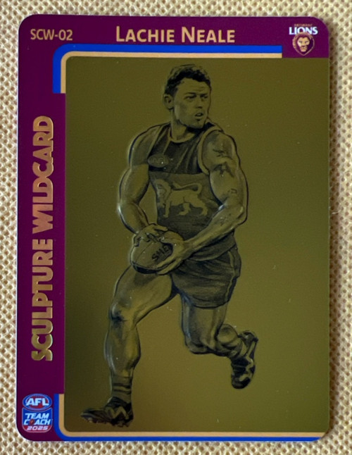 2025 AFL TEAMCOACH LACHIE NEALE BRISBANE LIONS GOLD SCULPTURE WILDCARD