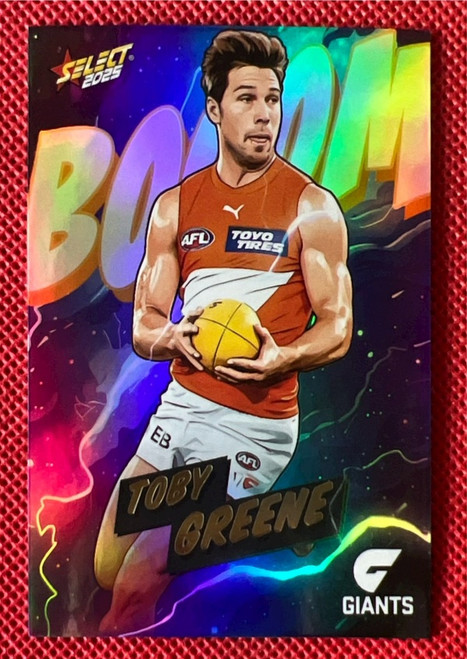 2025 AFL SELECT FOOTY STARS TOBY GREENE GREATER WESTERN SYDNEY BOOM CARD