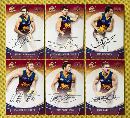 2008 Select AFL Champions BRISBANE LIONS Blue Foil Team Set