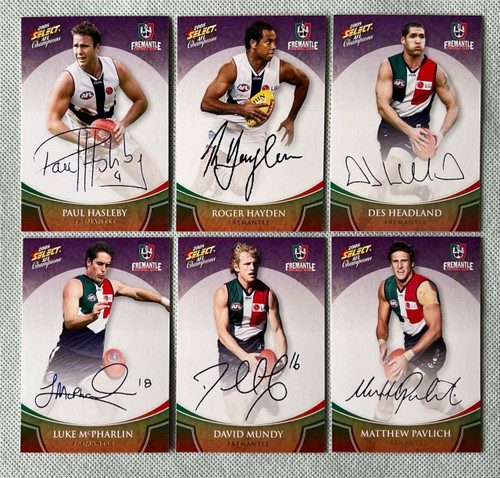 2008 Select AFL Champions FREMANTLE DOCKERS Blue Foil Team Set