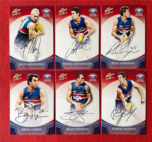2008 Select AFL Champions WESTERN BULLDOGS Blue Foil Team Set