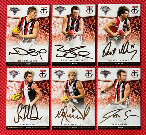 2007 Select AFL Champions ST KILDA SAINTS Gold Foil Team Set