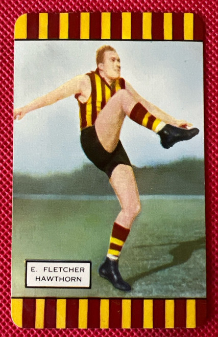1954 Coles Card Hawthorn Hawks E FLETCHER