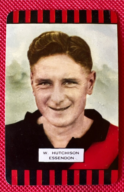 1954 Coles Card Essendon Bombers W HUTCHINSON