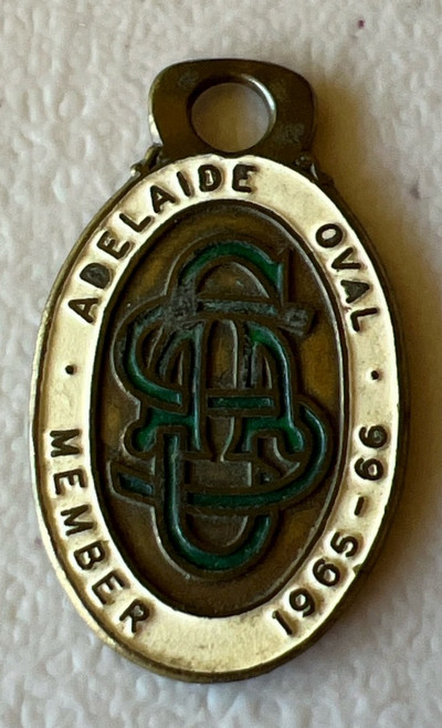 ADELAIDE OVAL MEMBERS BADGE 1965/66 SEASON