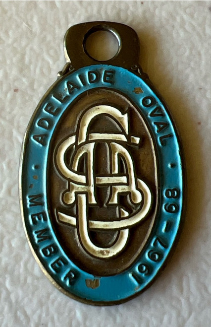 ADELAIDE OVAL MEMBERS BADGE 1967/68 SEASON