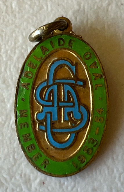 ADELAIDE OVAL MEMBERS BADGE 1953/54 SEASON