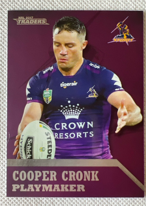 2017 NRL TRADERS COOPER CRONK MELBOURNE STORM PLAYMAKER CARD