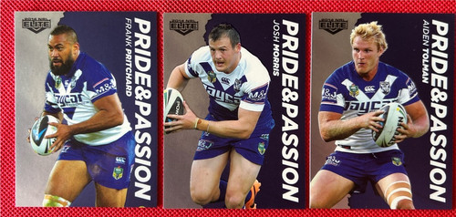 2014 NRL ELITE CANTERBURY BULLDOGS PRIDE AND PASSION 3  CARD SET
