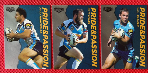 2014 NRL ELITE GOLD COAST TITANS PRIDE AND PASSION 3  CARD SET