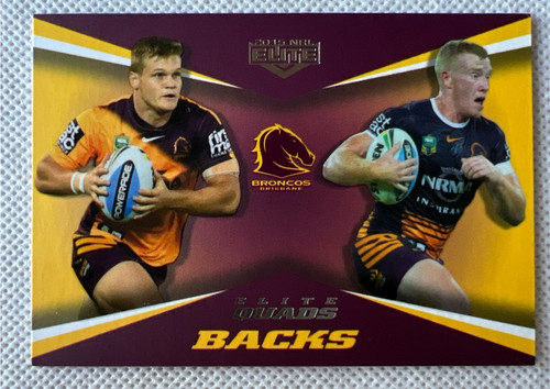 2015 NRL ELITE DALE COPLEY & JACK REED ELITE QUADS BACKS EQ1/32