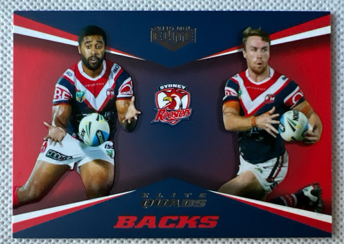 2015 NRL ELITE MICHAEL JENNINGS & JAMES MALONEY ELITE QUADS BACKS EQ1/32