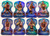 2020 AFL Footy Stars Hawthorn Hawks Ice Blue Die-Cut Team Set