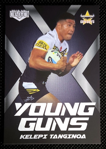2015 NRL KELEPI TANGINOA NORTH QUEENSLAND COWBOYS YOUNG GUNS CARD