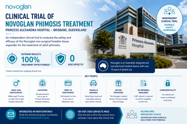 Clinical Trial of Novoglan Phimosis Treatment - Princess Alexandra Hospital - Brisbane Queensland