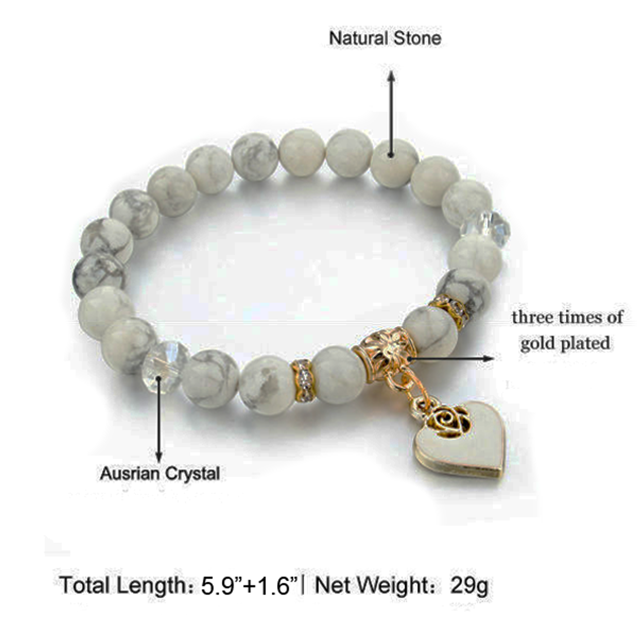 Gemstone 8 mm Bead Bracelets: BUY 3 GET 1 FREE - Huge Variety 8 mm Rounded Stone  Natural Crystal Bracelets (Premium Grade Stretch Bracelet)