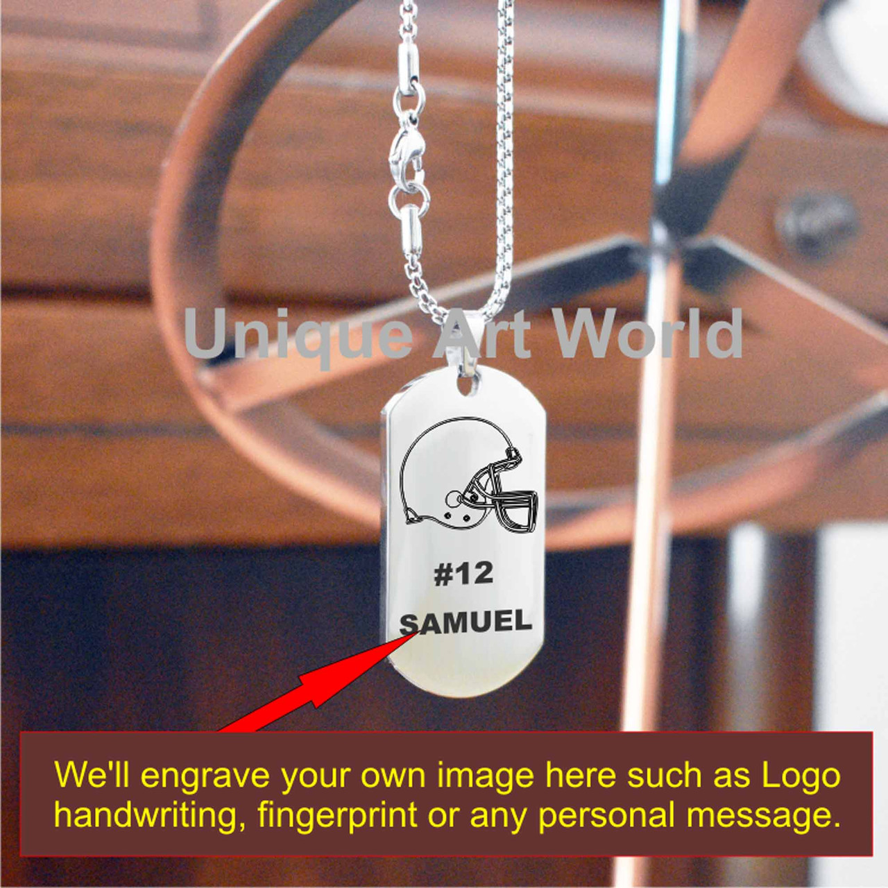 Personalised Spotify Song Code Stainless Steel Dog Tag With Chain