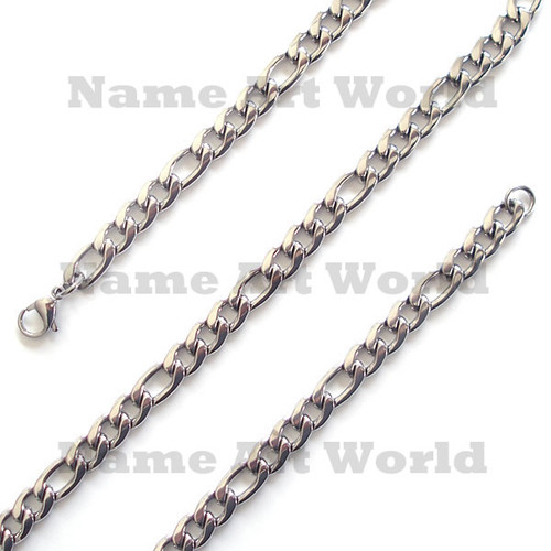 Wholesale Stainless Steel necklaces, Figaro Chain - 10 mm wide