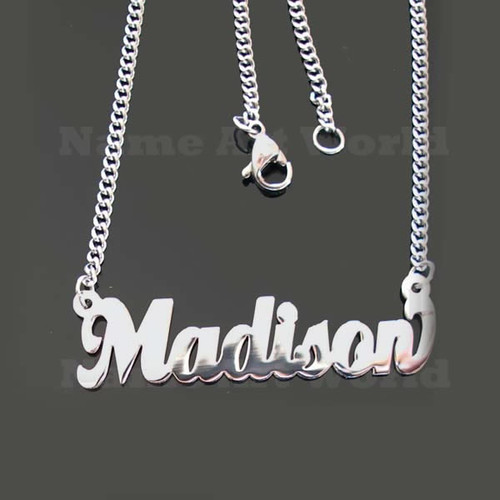 Madison Name Necklaces. Next day ship. NeverTarnishes