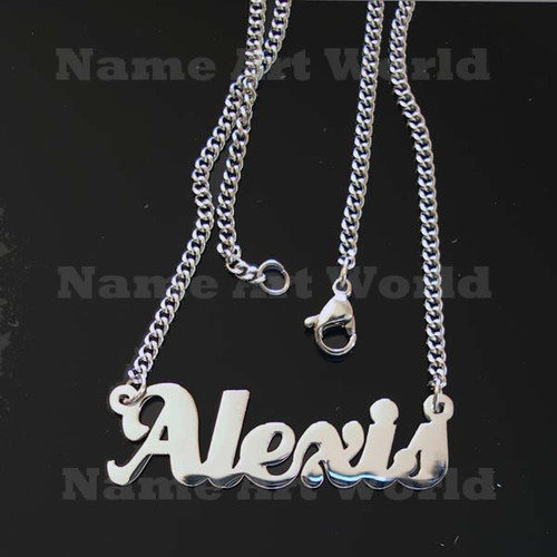 Alexis Name Necklaces. Next day ship. NeverTarnishes