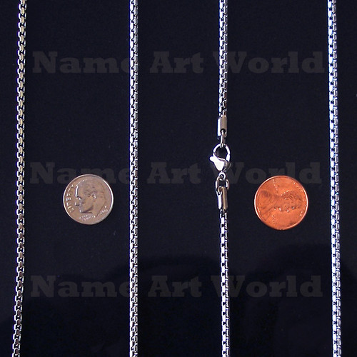 Wholesale Stainless Steel Box Round Chain 2.75mm - High Polished