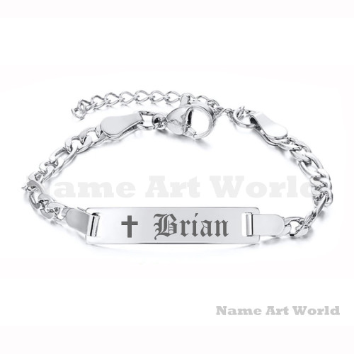 Personalize and Engrave this babies identification bracelet with something they'll love.
The 1 inch ID plate can showcase her family name, initials or other meaningful text.