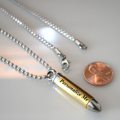 Bullet Gold IP Stainless Steel Pendant