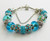 Silver Bangle and Blue hand made beads. Silver Bangle and Blue hand made beads.