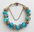 Silver Bangle and Blue hand made beads. Silver Bangle and Blue hand made beads.