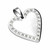 316L Stainless Steel Gem Paved Heart Frame with a chain