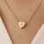 Personalized Charm, 18k gold plated Stainless Steel Necklace Custom Heart Pendant Necklace. 
