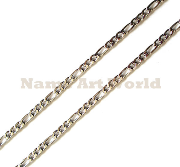 Wholesale Stainless Steel Figaro Chain 4mm wide- High Polished---Lower price guarantee