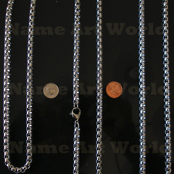 Wholesale Stainless Steel Box Chain Round 7 mm - High Polished