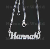 Hannah Name Necklaces. Next day ship. NeverTarnishes