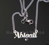 Abigail Name Necklaces. Next day ship. NeverTarnishes