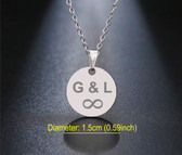 Personalized disc pendant necklaces. 