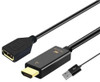 HDMI /M to DisplayPort /F 4Kx60Hz with 50cm USB power supply cable