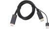 6 ft HDMI /M to DisplayPort /M 4Kx60Hz with 50cm USB power supply cable