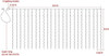600 LED Curtain Icicle Lights with 8 Modes