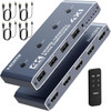 HDMI 2.0 KVM AUTO SWITCH 4 PORT USB w/Cables & Remote Control