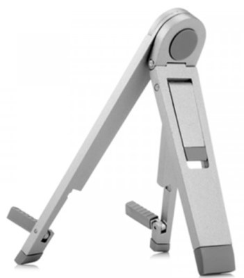 Tabletop Metal Mobile Holder for 5-7" phone & tablet (Silver)