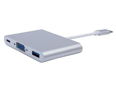 Type C to  VGA+USB3.0+Type C adaptor - Wholesale at Look4Computer Canada