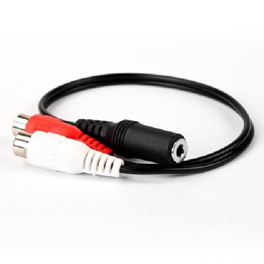 6'' 3.5mm FEMALE to 2RCA Female Cable - Wholesale at Look4Computer Canada