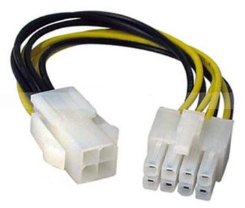 4-Pin Female to 8-Pin ATX Male 12V P4 Converter