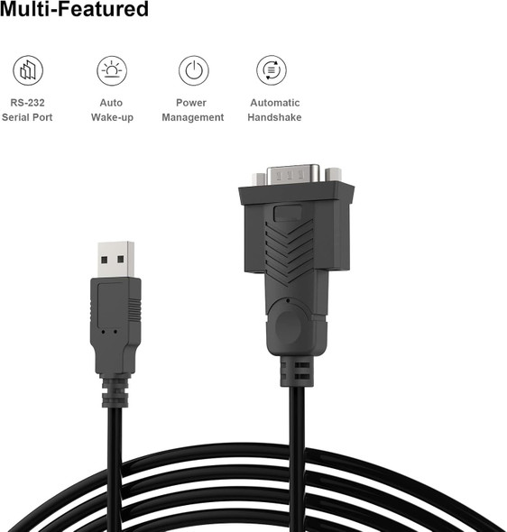 5Ft USB to RS232 Cable - Wholesale at Look4Computer Canada