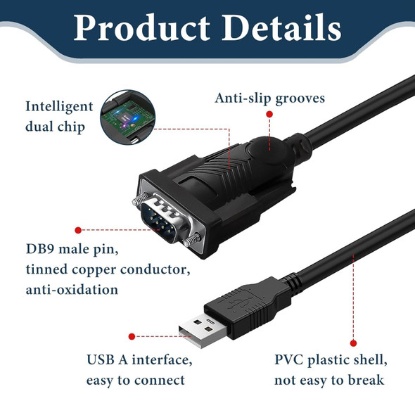 5Ft USB to RS232 Cable
