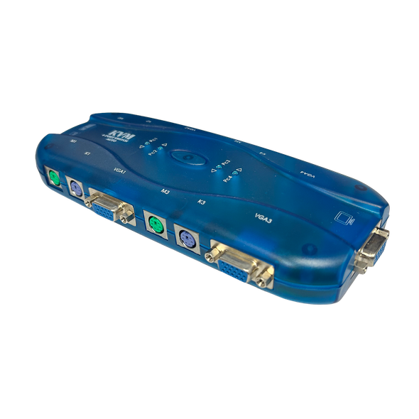 KVM SWITCH 4 PORT w/Cables