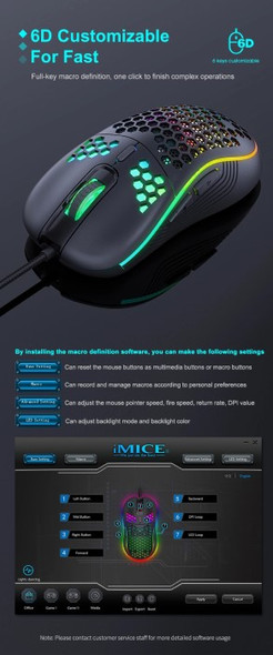 iMICE programable 6 keys RGB gaming mouse